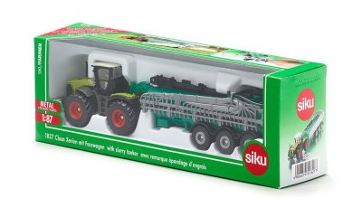 SIKU Miniature agricole  Claas Xeron + trailer spreader- 1/87 - Miniat
