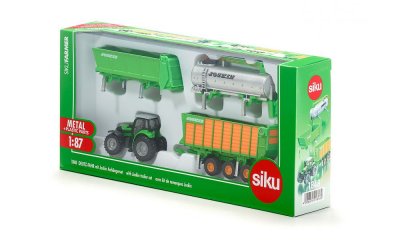 SIKU Miniature agricole  tracteur deutz fahr+remorq 1/87- 1/87 - Minia