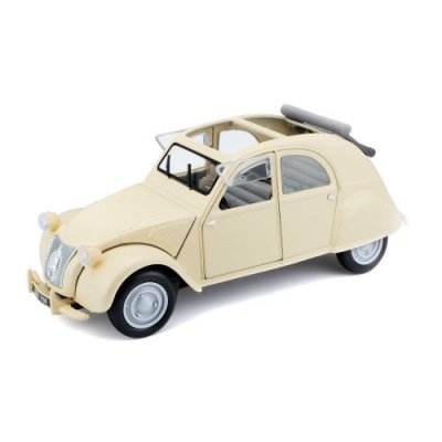 L HOMME MODERNE Miniature Maisto CITROEN 2CV DECAPOTEE 1952 CREME- 1/18 - Miniature a