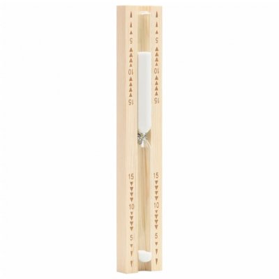 VIDAXL Minuterie &agrave; sable pour sauna 15 minutes Bois massif de pin 