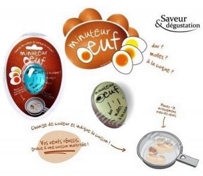 GENERIQUE Minuteur cuison en oeuf Blanc Absolument Maison