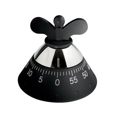 ALESSI Minuteur noir en r&eacute;sine Chef Eric  Noir 