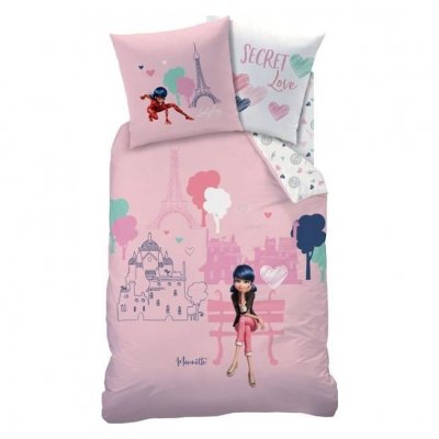 MIRACULOUS  LADYBUG Housse de couette + Taie - 140 x 200 cm - Secret