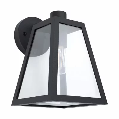 EGLO Mirandola Lanterne Murale D'ext&eacute;rieur Noire Ip44