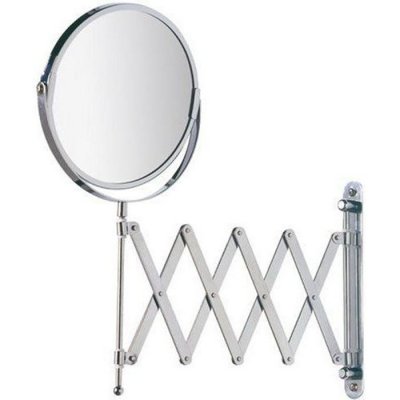 WENKO Miroir de beaut&eacute; mural avec bras t&eacute;lescopique -  - argent&eacute; d 17 cm