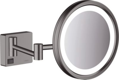 HANSGROHE Miroir de rasage avec &eacute;clairage LED  AddStoris chrom&eacute; bross&eacute;