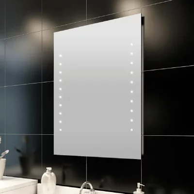 Miroir de salle de bain avec lumi&egrave;res led 60 x 80 cm (l x h)