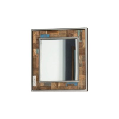 Miroir de salle de bain factory teck m&eacute;tal 70x70 31068