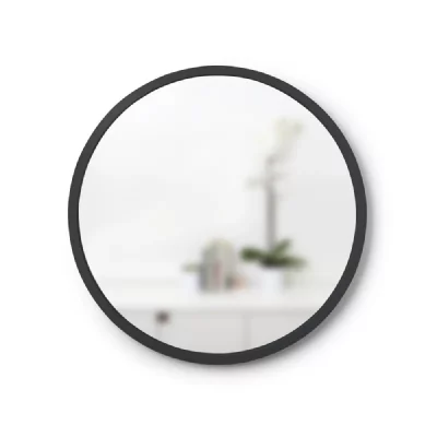 UMBRA Miroir en bois MDF noir 18 cm Hub Circle - 