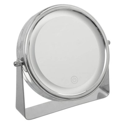 FIVE SIMPLY SMART Miroir lumineux grossissant et pivotant &agrave; 360&deg; sur pied en m&eacute;tal
