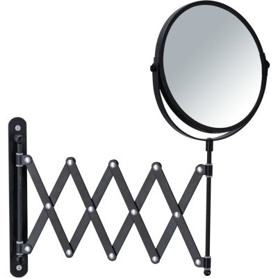 WENKO Miroir mural &agrave; bras t&eacute;lescopique - Noir