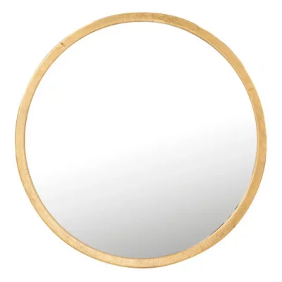 PARIS PRIX Miroir Mural en M&eacute;tal Design Mona 80cm Or