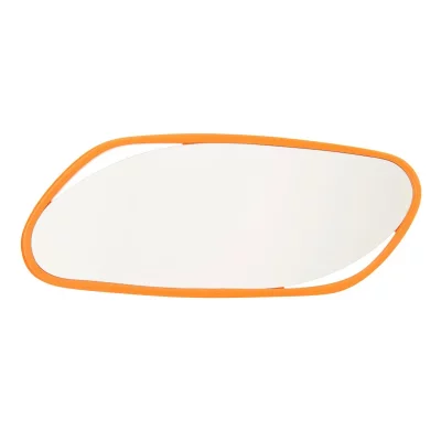 PARIS PRIX Miroir Mural Irr&eacute;gulier ""dewey"" 120cm Orange
