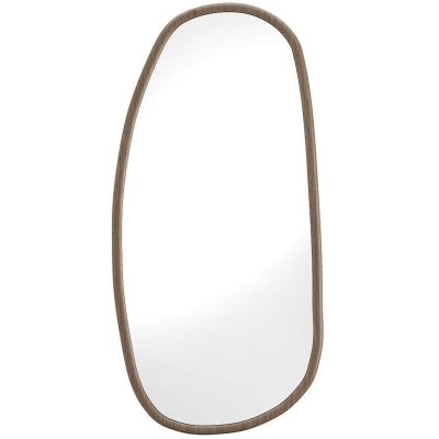 VENTE UNIQUE Miroir organique en bois d'h&eacute;vea - L. 58 x H. 130 cm - MEIXI