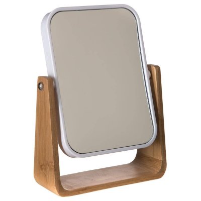 FIVE SIMPLY SMART Miroir pivotant 2 faces dont une zoom x3 support en Bambou