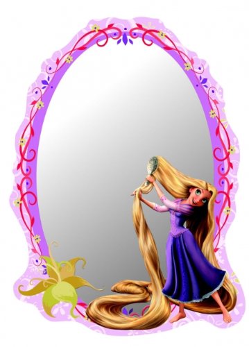 AG ART Miroir pour Chambre d'enfant - Raiponce - 15 cm x 21 cm