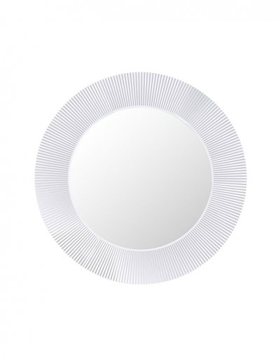 KARTELL Miroir rond avec &eacute;clairage en m&eacute;tal blanc 78 cm Saints - 