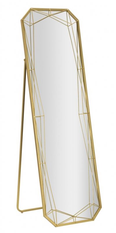 MAURO FERRETTI Miroir Sur Sol Dor&eacute; Cm 46x2-57x153 (dimensions Du Miroir Cm 43x150)