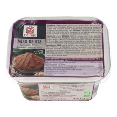 CELNAT Miso de riz non pasteuris&eacute; - blanc BIO,  (400 g)