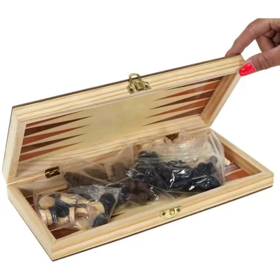 MISTER GADGET  - Jeu de soci&eacute;t&eacute; 3 en 1 en bois
