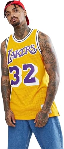 MITCHELL & NESS Mitchell & Ness 2.0 La Lakers Chemise, dor&eacute; Clair, S Mixte
