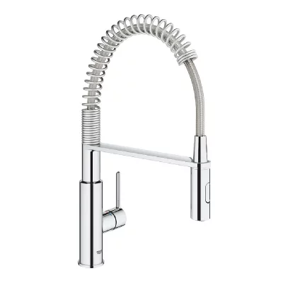 GROHE Mitigeur cuisine  Get bec haut chrom&eacute; douchette extractible 