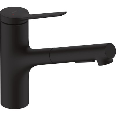 HANSGROHE Mitigeur de cuisine 150 avec douchette extractible 2 jets noir mat
