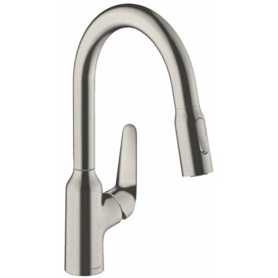 HANSGROHE Mitigeur de cuisine 180, avec douchette extractible 2 jets aspect acier inox 