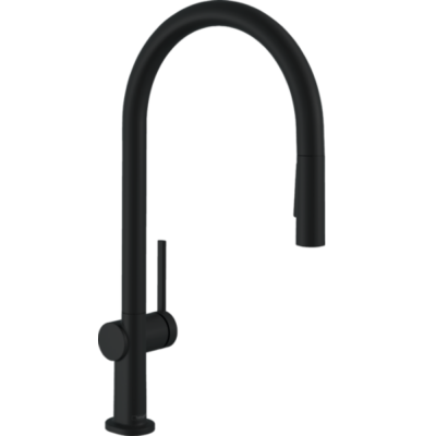 HANSGROHE Mitigeur de cuisine 210, avec douchette extractible 2 jets, sBox noir mat 