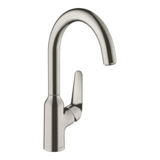 HANSGROHE Mitigeur de cuisine 220, 1 jet aspect acier inox  