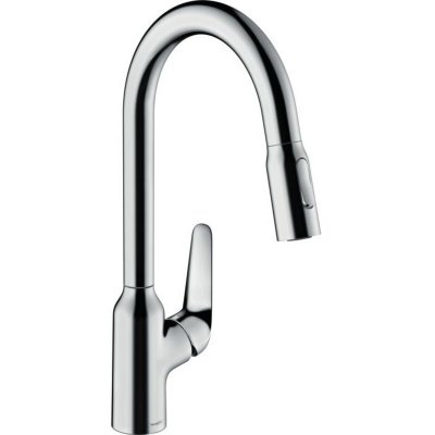 HANSGROHE Mitigeur de cuisine 220, avec douchette extractible 2 jets chrom&eacute; 