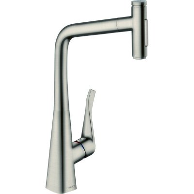 HANSGROHE Mitigeur de cuisine 320, avec douchette extractible 2 jets, sBox aspect acier inox 