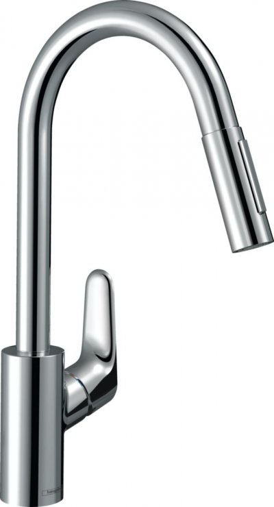 HANSGROHE Mitigeur &eacute;vier avec douchette Focus