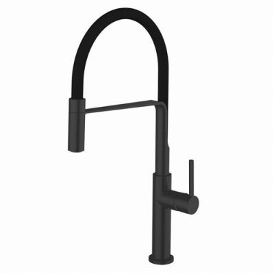 CLEVER TAPS Mitigeur &eacute;vier noir mat douchette amovible CLEVER Chef Slim