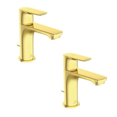 IDEAL STANDARD Mitigeur lavabo connect air avec tirette et vidage or