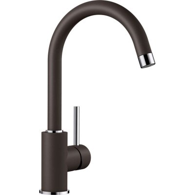BLANCO Mitigeur MIDA en Silgranit avec col de cygne orientable &agrave; 360&deg;, Caf&eacute; (519423)