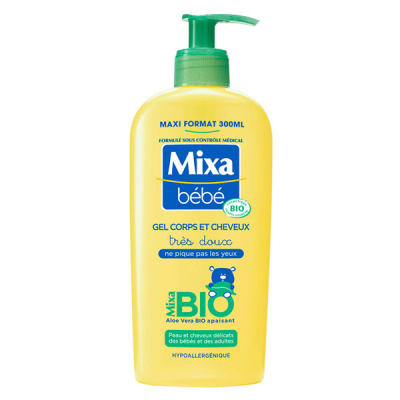 MIXA  bebe douche bio ecocert flacon pompe 300 ml