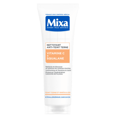 MIXA  Nettoyant Anti-teint terne &agrave; la Vitamine C et au Squalane 