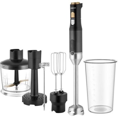 SENCOR Mixeur plongeant 6 en 1 -  - SHB 6442BK - 1200 W - Technologie TITANIUM QuadBlade - Noir 