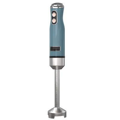 AVIZAR Mixeur Plongeant 600w 2 Vitesses Avec Moteur &Agrave; Bobinage Cuivre Et Pied En Inox Bleu
