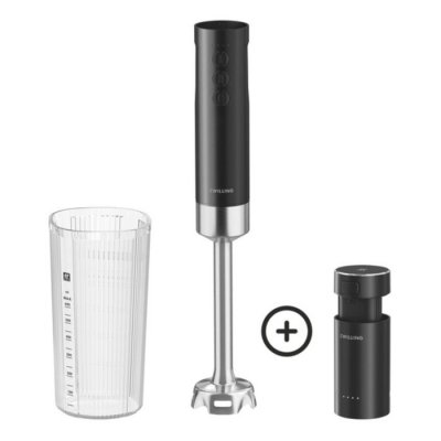 ZWILLING Mixeur plongeant sans fil, Kit de d&eacute;marrage avec batterie