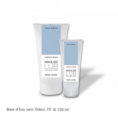 MIXGLISS  LUB V2, Lubrifiant Premium &agrave; Base d'Eau, Naturel 150 ml