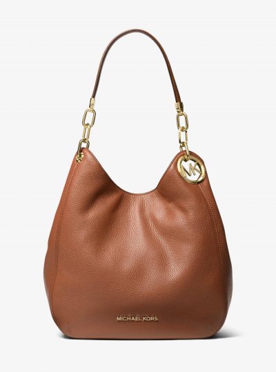 MICHAEL MICHAEL KORS MK Grand sac port&eacute; &eacute;paule Lillie en cuir grain&eacute; - VALISE(MARRON) - Michael Kors