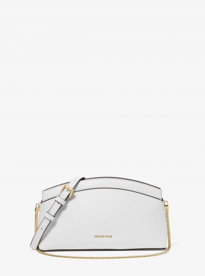 MICHAEL MICHAEL KORS MK Petite pochette convertible Athena en cuir - Blanc - Michael Kors