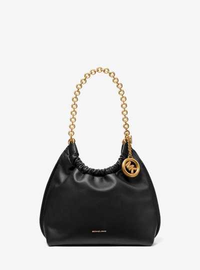 MICHAEL MICHAEL KORS MK Pochette Indie de taille moyenne en cuir - Noir - Michael Kors
