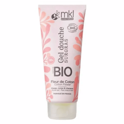 MKL  Gel douche surgras fleur de coton bio 1L 200ml