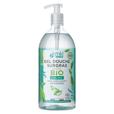 MKL  Green Nature Gel Douche Bio 1 l Aloe Vera - Flacon-Pompe 1 L