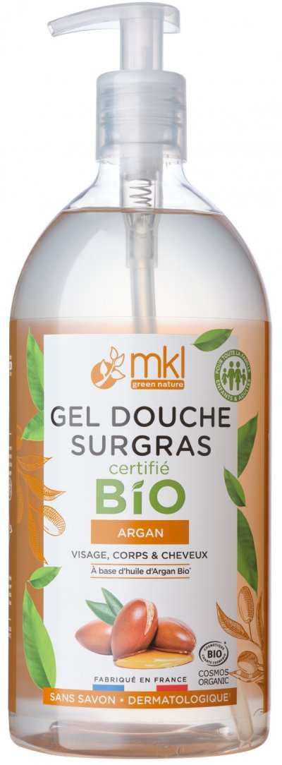 MKL GREEN NATURE  Gel Douche Bio 1 l Argan - Flacon-Pompe 1 L