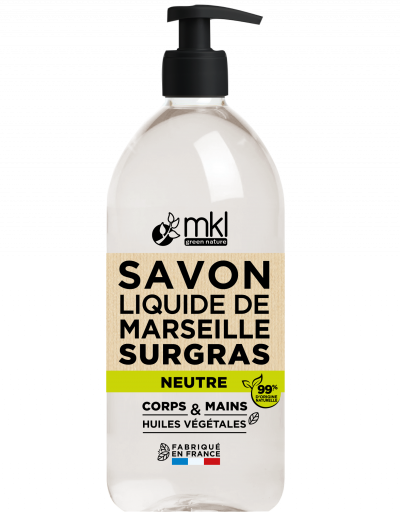 MKL  Green Nature Savon Liquide de Marseille Neutre Sans Parfum 1 L