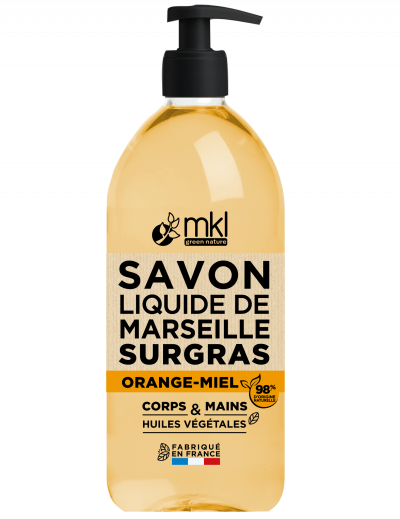 MKL  Savon de Marseille Orange Miel 1L